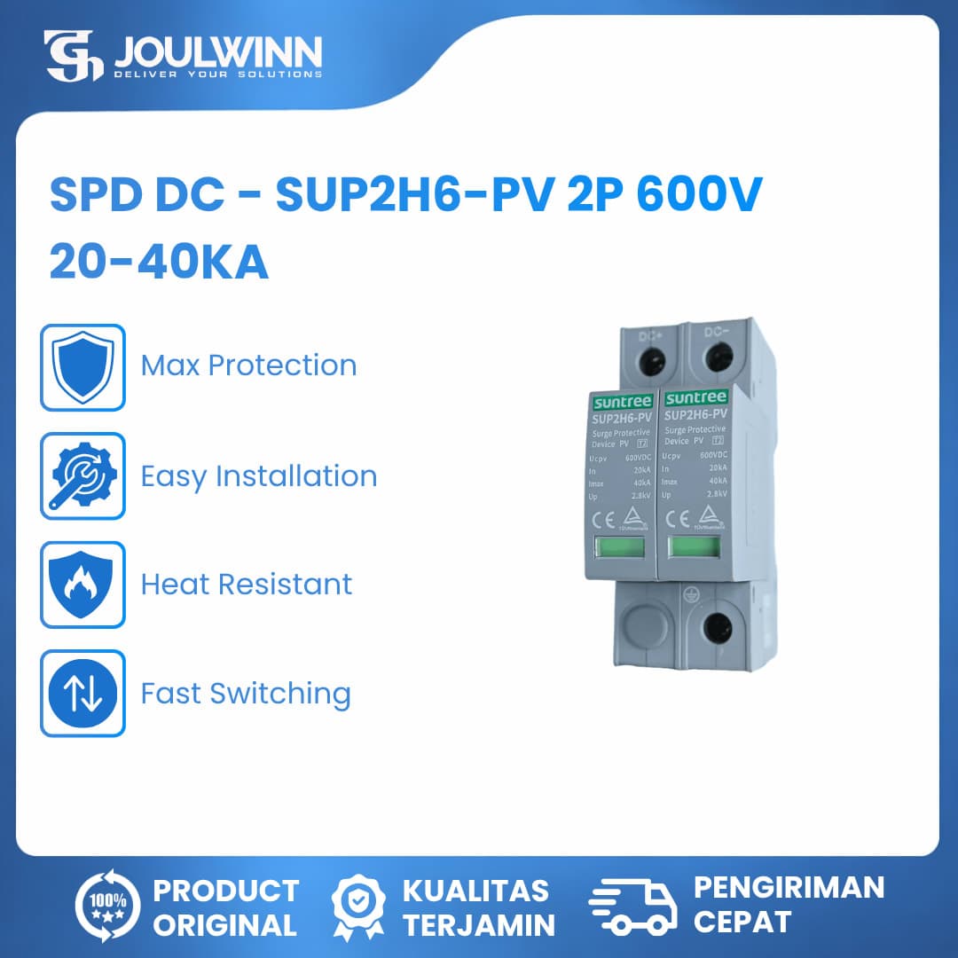SUNTREE SPD DC - SUP2H6-PV 2P 600V 20-40KA — gambar 1 dari 4