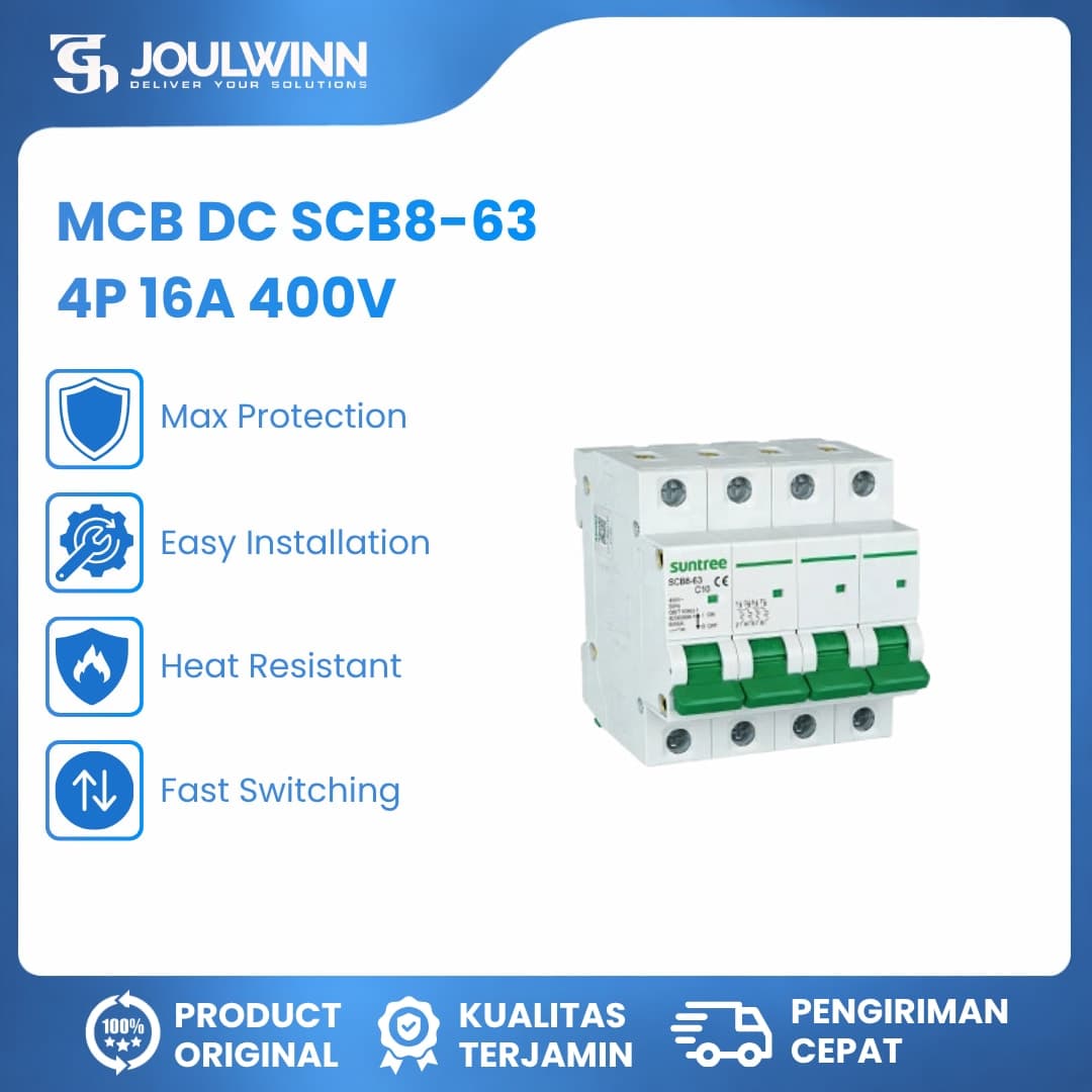 SUNTREE MCB DC SCB8-63 4P 16A 400V